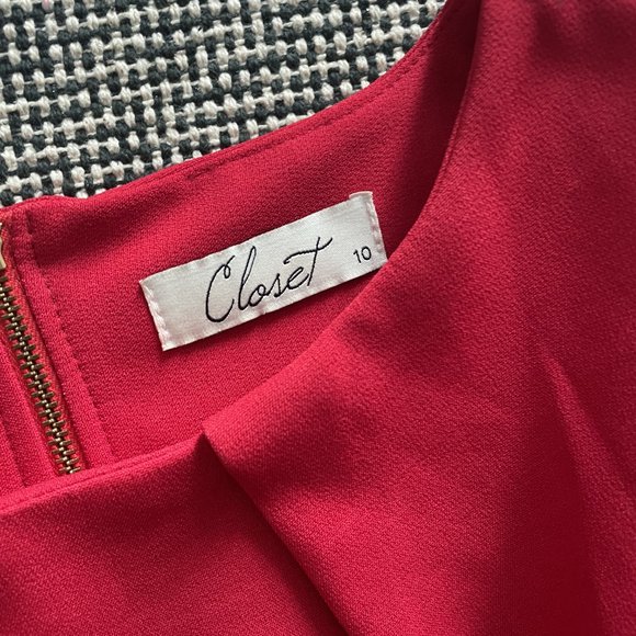 Modcloth Closet London Luck Be a Lady Dress in Red - Picture 2 of 4